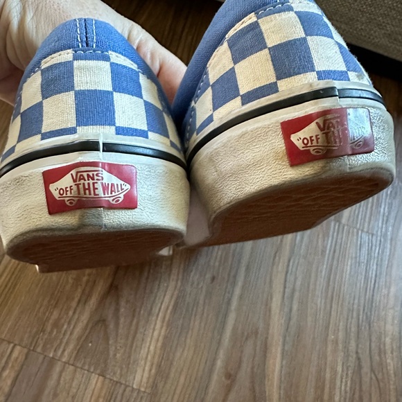 Vans Cornflower Blue Cream Check Slip On Loafer sneakers - Picture 5 of 8
